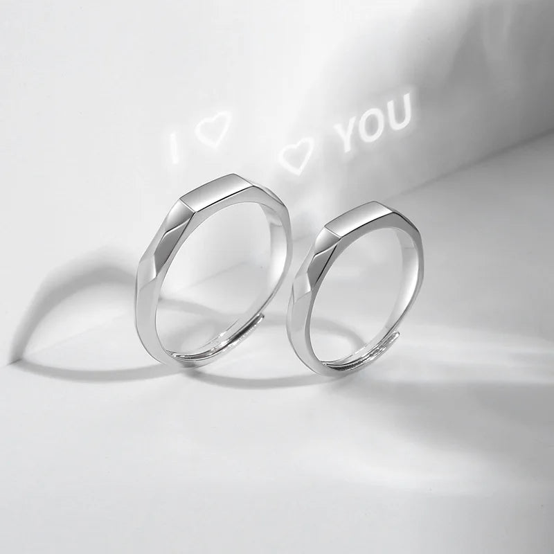 925 Sterling Silver Lovers Rings